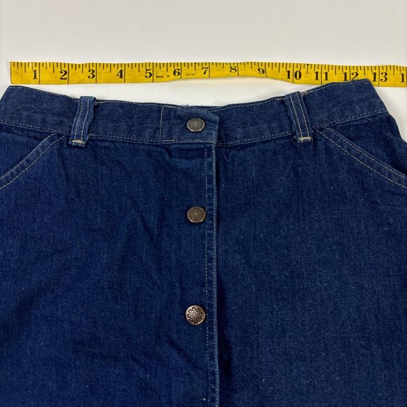 Y2K Candies Denim Skirt Juniors 11 Blue Vintage Button Front Mid Length - Picture 2 of 8